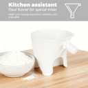 Flour Funnel for Kitchen Aid Mixer ：Stand Mixer Attachment for KitchenAid Artisan KSM150/5QT – Mess-Free Pouring for Flour & Egg Liquid, Ideal for Home Bakers（White）