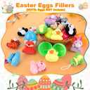 2 x 24PCS Mini Plush Animals Toys for Easter Eggs Fillers, Easter Egg Hunt for Kids Toddlers, Easter Gifts for Easter Classroom Prizes, Easter Basket Stuffers Party Favor Classroom Exchange Prize