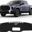 Dash Cover Fit for Toyota Tundra 2022-2026 | Faux leather dashboard cover dash mat, non-slip sunshield glare protector, interior accessory