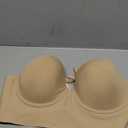 Low Back Bra for Women-Seamless Invisiable Backless Bras-Lightly Lined No Show Open Back Low Cut Bra Multiway Halter Bras (Nude, 36DD) 3 XL