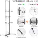 CXWXC 2-/4-Bike Storage Rack with Basket - Indoor Bike Rack for Garage/Apartment - Road Mountain and Hybrid Bike Garage & Home