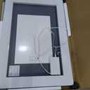 Bathroom Mirror, 44x30 Inch Gradient Front and Backlit Smart Mirror, 3 Colors Dimmable CRI>90 Double Lights, IP54 Enhanced Anti-Fog, Hanging Plates Wall Mount LED Mirror