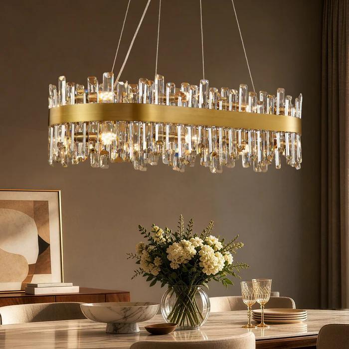 Luxora Elegance Gold Crystal Chandelier