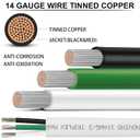 14/3 Marine Wire 14 Gauge Marine Grade Wire 14 AWG Triplex Tinned Copper Boat Cable,14 Gauge OFC Oxygen Free Copper Cable for Automotive RV Boat Speaker Solar Outdoor - 20ft