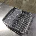 KitchenAid Compact, Space Saving Rust Resistant Dish Rack with Removable Flatware Caddy and Angled Self Draining Drainboard, 16.06-Inch, Black