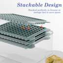 Mini Ice Cube Tray for Freezer: GGUW Nugget Ice Cube Tray with Bin - Crushed Ice Tray Making 4108 PCS Icecube - Easy Release Iced Maker Trays