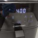 Chefman Air Fryer 4 QT Compact Airfryer for Quick & Easy Meals in Minutes, Features Hi-Fry Technology for Extra Crisp, Touchscreen Controls with 4 Presets, Nonstick & Dishwasher Safe Basket - Black