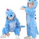 TONWHAR Dinosaur Costume for Toddlers, Baby Animal Romper Halloween Dress Up Onesie for Boys Girls (2-3T, Blue)