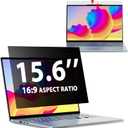 Laptop Privacy Screen 15.6 Inch 16:9 Aspect Ratio, Laptop Screen Privacy Shield Compatible With Lenovo Hp Dell Acer Asus Thinkpad Envy Xps, Removable Anti Glare Blue Light Computer Filter Protector