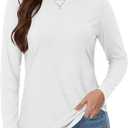 Women's Cotton Long Sleeve Shirts Crew Neck T-Shirts Soft Casual Breathable Tees Basic Tops L
