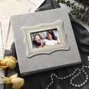 Velvet Photos Album 4x6 Films 300 Pockets Wedding Anniversary Family Photo Album for Family Wedding Anniversary Baby Vacation(Grey)