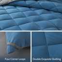 Decroom Lightweight Queen Comforter Set with 2 Pillow Sham - 3 Pieces Set - Quilted Down Alternative Comforter/Duvet Insert for All Season - Grayish Blue/Grey - Queen Size