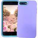 Klefuryi for iPhone 7/8 Plus Case,Liquid Silicone TPU+PC Shockproof Anti-Scratch Case for iPhone 7/8 Plus case 5.5 Inch.Purple