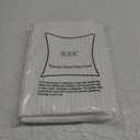 White Striped Couch Pillow Cases: 2 Pack 24x24 Inch Original Velvet Square Throw Pillow Covers for Farmhouse Home Decor