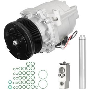 NEW Air Conditioning AC Compressor Component Kit complete For Honda Civic 1.8L Sedan-4 Door 2006-2011 2007 2008 2009 2010, ‎CO 4918AC, KT 4430, Conditioner