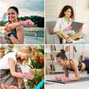 4 x Duerer Arthritis Compression Gloves with Straps, Women Men for RSI, Carpal Tunnel, Rheumatoid, Tendonitis, Hand Pain, Hand Support. Fingerless Gloves for Computer Typing and Daily work (Pink, S) (Small (1 Pair))