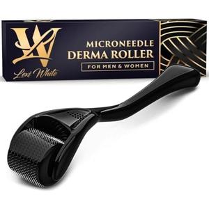 Derma Roller for Skin, Hair & Beard – Women and Men Titanium Microneedling Roller for Face & Scalp, Safe & Easy to Use 0.25mm, Black