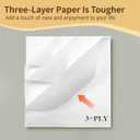 [400 Count - 5 x 5 Inch Folded] Fashion Cocktail Napkins, Dessert, Beverage Disposable Napkins, 3-Ply, Bulk White Napkins, Wedding, Bar, Restaurant or Party Napkins - 10x10 Inch Unfolded (Gold)