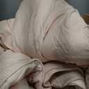 Amazon Basics Queen Size Comforter Sets, All-Season Down-Alternative 3-Piece Bedding Set, Pinch Pleat Design, Full/Queen Size, Blush