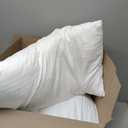 Bed Pillows Queen Size Set of 2 Hotel Collection Bed Pillow for Sleeping Queen Pillows 2 Pack for Back, Stomach or Side Sleepers Soft and Supportive Washable Pillows for Bedroom (White)