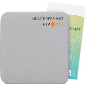 HTVRONT Heat Press Mat Compatible with Cricut Cutting Machine, Heat Press Pad 15"x15" for Craft Vinyl Ironing Insulation Transfer, Double Sides Applicable Heat Mat for Heat Press Machines