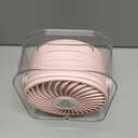 Desk Fan 100-Speed, 3000mAh Rechargeable Fan, LED Display, Ultra-Quiet 30dB, 7-Blade Motor, Wall Mount, Type-C, Portable Fan for Bedroom Office Kitchen Camping (Pink)