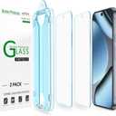 amFilm Auto-Alignment OneTouch for Google Pixel 10 Pro/Pixel 10 [6.3''] Screen Protector, 30 Seconds Installation, Bubble Free, Case Friendly, Anti-Scratch [2 Pack]