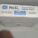 Reli. 40 to 45 Gallon Trash Bags Heavy Duty | 250 Trash Bags | Super Sizeable, Black, Garbage for Serious Cleanup