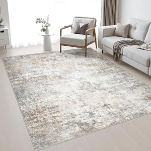 5x7 Area Rug Living Room: Modern Washable Indoor Soft Carpet Brown
For Bedroom Dining Room Farmhouse Nursery Hallway Office,Modern Abstract,Machine washable,Non-Slip,Stain Resistant,Indoor