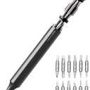 HOTO 24 in 1 Multi Bit Mini Screwdriver Set Magnetic, Manual Precision Screwdriver Set, EDC Pen Screwdriver for Eyeglasses, Electronics, Watches, Phones, Laptops, Cameras, Gadgets for Men, Slate Grey