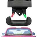 Tailgate Handle Set, Compatible with 1994-2002 Dodge Ram 1500 2500 3500 Pickup, Set of 2 Rear Bed Tail Gate Latch Handle & Bezel Trim with Rod Clips Assembly, Replace# CH1916101, CH1915102, 55074751