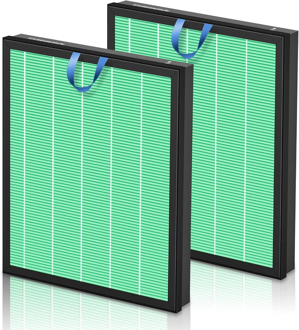 Vital 200S Toxin Absorber Replacement Filter for LEVOIT Vital 200S and Vital 200S-P Air Purifier, High-Efficiency Activated Carbon Filter, Vital 200S-RF-TX, 2 Pack, Green