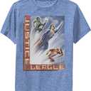 WARNER BROS Boys Justice League Speed Team Boys Short Sleeve Tee Shirt (Small, Royal Blue Heather)