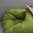 Sorra Home Tufted Papasan Cushion - Bucket & Moon Chair Comfy Round Cushion - Floor Pillow with Plush Foam for Indoor Furniture (Frame Not Included) - Avocado (48" x 48" x 4")