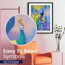 Modern Merch Birds Diamond Art for Adults, Peacock Feather Landscape 5D Diamond Painting for Adults, DIY Bird Decor Cross Stitch Gem Art Full Round Drill 12x16