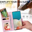 UEEBAI Wallet Case for Samsung Galaxy S23 5G, PU Leather Phone Case Kickstand RFID Blocking Flip Case Card Slots Wrist Strap Relief Engraved Pattern Magnetic Closure Flower Folio Case, Butterfly