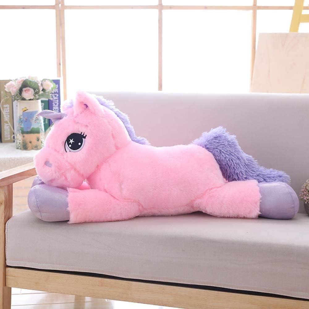 24" Big Unicorn Stuffed Animal, Giant Animal Plush Pillow Unicorn Body Hugging Pillow for Girls, Gift for Christmas Birthday Valentine's Day (Pink)