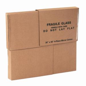BOX USA Large Mirror Box 30L x 3.5W x 40H (1-Pack), Cardboard Boxes Perfect for Moving, Storing, Packing & Shipping, Ideal for TV's, Picture Frames, Mirrors & Art