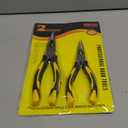 Premium Long Needle Nose Pliers-6''&8'', Paper Clamp Precision, High Carbon Steel, Soft Grip with Wire Cutter, Long Nose Cutting Pliers for Home, Fishing, Jewelry, Crafts,2pcs