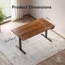 FEZIBO 55 x 30 Large Electric Standing Desk Height Adjustable, Walnut