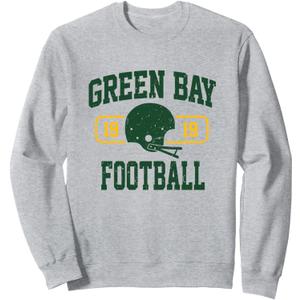 Green Bay Football Athletic Vintage Sports Team Fan Gift Sweatshirt, M