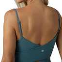 Colorfulkoala Women's Dreamlux Crop Tank Tops with Built in Bra Adjustable Spaghetti Strap Workout Yoga Camisole, Small