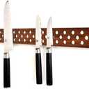 Magnetic Wooden Knife Bar Holder Strip, Cherry or Walnut, 12, 16, 20, or 24 Inch (16 Inch, Walnut)