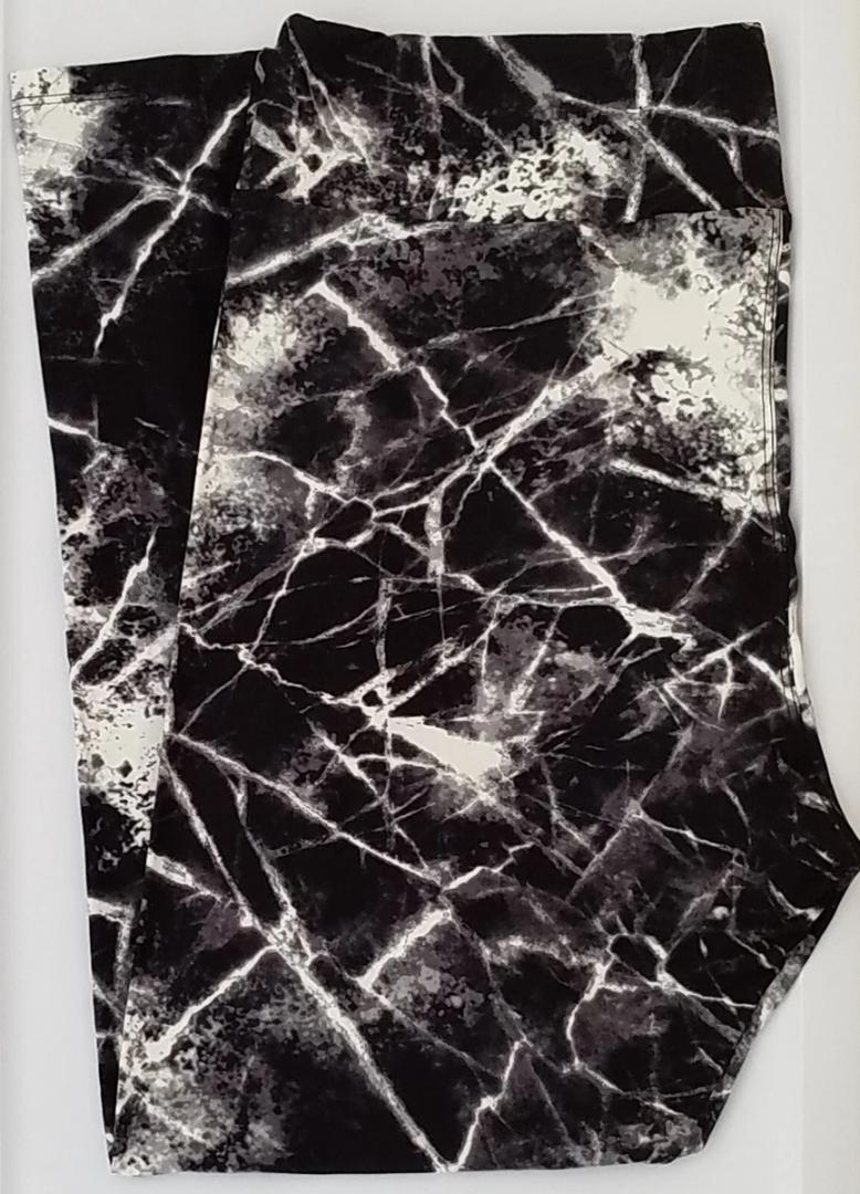 TC LuLaRoe Tall & Curvy Leggings Cute Marbled Tie Dye on Black , Pack Of 2