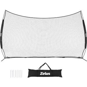 12x9ft / 16x10ft Barricade Backstop Net, Ball Sports Barrier, Practice Net for Baseball, Softball, Lacrosse, Soccer, Basketball and More