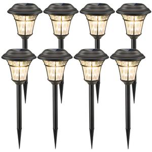 MAGGIFT 8 Pack Solar Pathway Lights Outdoor Solar Garden Lights for Patio, Yard, Driveway