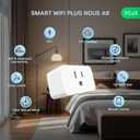 NOUS Wi-Fi Smart Plug 15A, Dual-Band 2.4GHz & 5GHz, Energy Monitoring, Compatible with Alexa, Google Home, Tuya App, Remote Control, Timer, Compact Design, Smart Outlet, 3 Pack