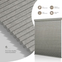 Cordless Linen Pattern Cellular Shades Light Filtering Honeycomb Shades for Windows Pull Down Honeycomb Privacy Blinds for Bedroom Office, Light Filtering Light Beige, Customized Size 63" Gray With Lines