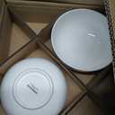 KINGSTONE Bone China Dinnerware Set for 2, 6-Piece Plates and Bowls Set