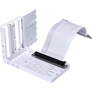 Lian Li Accessory Universal 4-Slots Vertical GPU Card Holder Kit White, Premium Gen 4 Riser Cable PCI-E 4.0 x16-200mm, PCIe 3.0 Compatible, Compatible with E-ATX,ATX Case (VG4-4-V2W)
